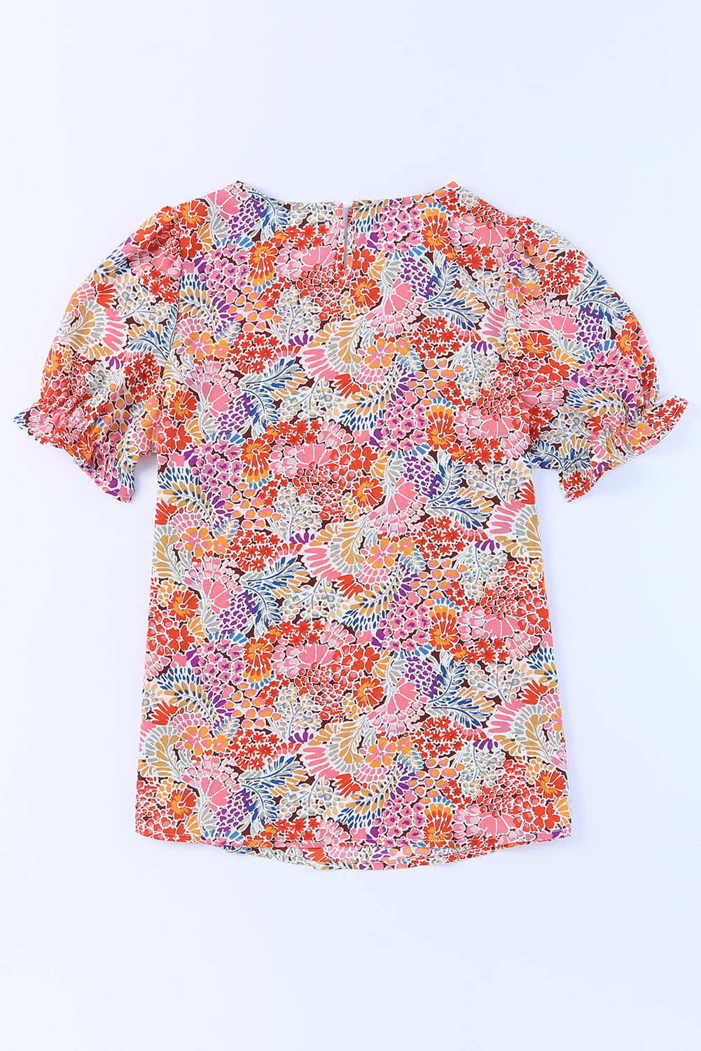 Multicolor -Mix Blumenmuster Blasenbluse