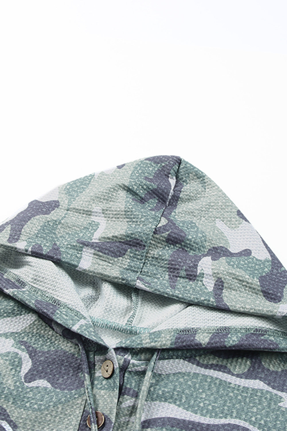 Con cappuccio per oversize camo a maniche lunghe verdi