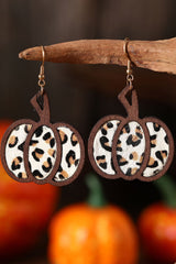 Boucles d'oreilles pendantes multicolores en forme de citrouille à imprimé animal-A WOMAN WE LOVE
