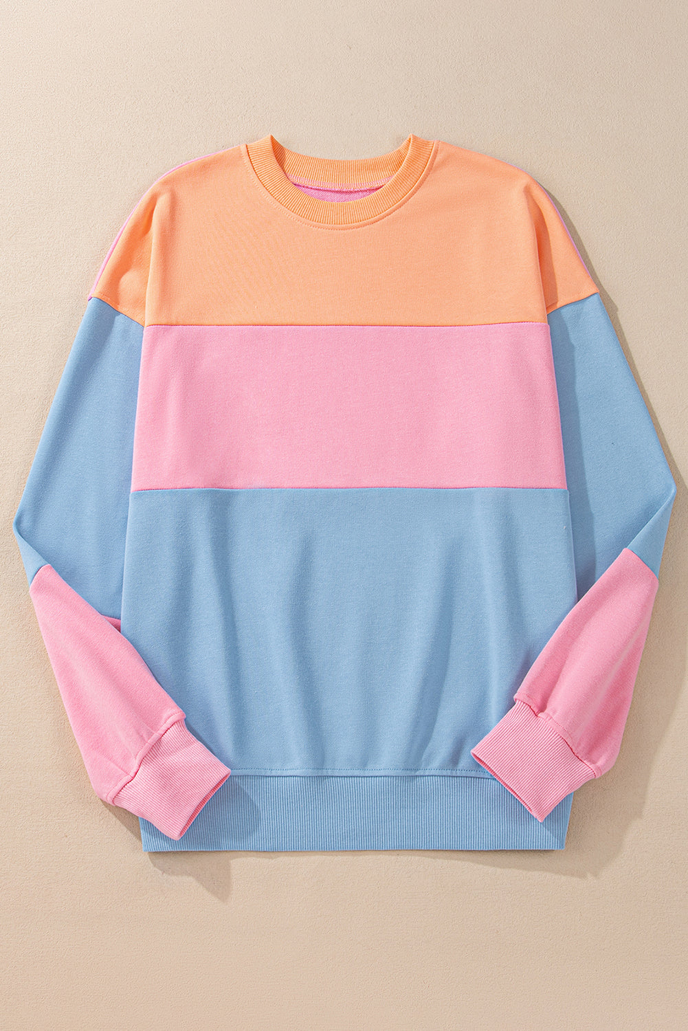 Sky blue sweatshirt with drooping shoulders *