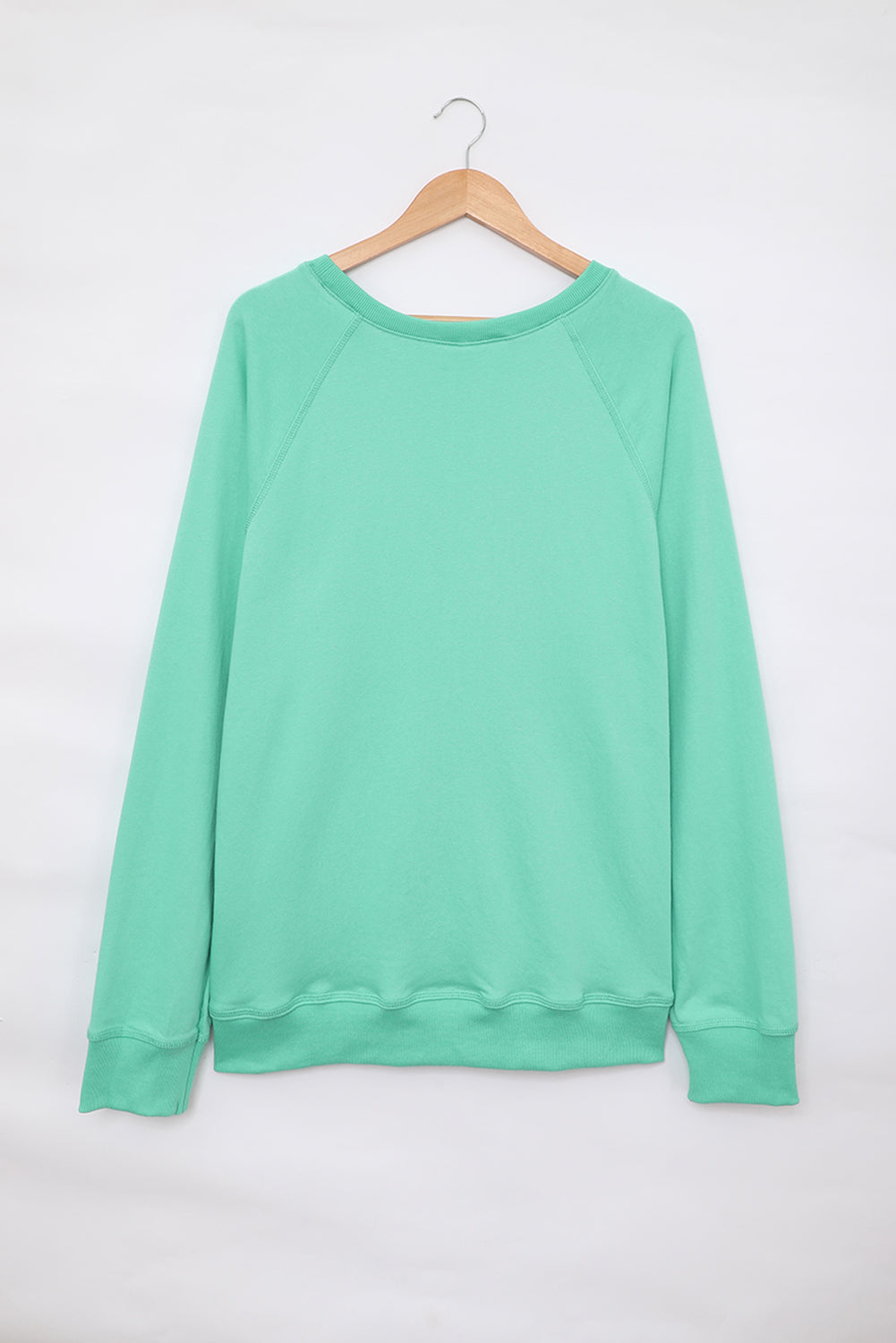Green French Terry cotton blend sweatshirt