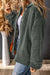 Grey Sherpa Jacket with Corduroy Trim and Elbow Patch