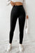 Legging thermique noir à taille croisée et jambes cousues