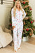 White Christmas printed shirt and pants, night clothes