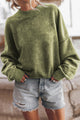 Green Crew Neck Drop Shoulder Sweatshirt