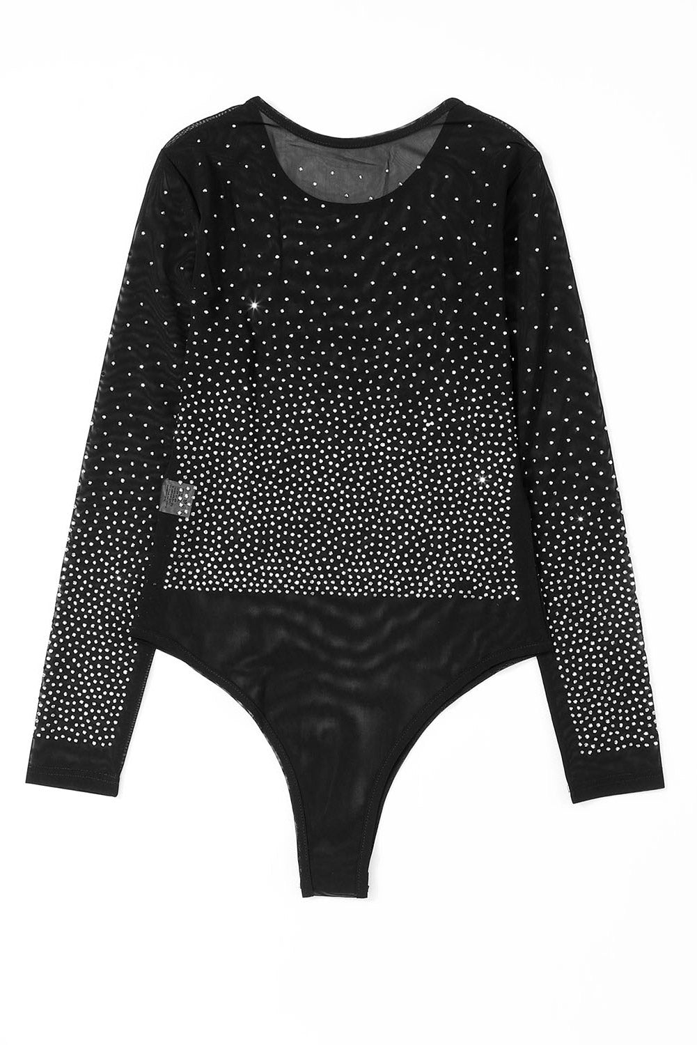 Bodysuit de la manga de malla de mesh negra de diablo de diablo