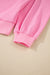 Sweat-shirt brodé rose Touch Down Rugby Football grande taille