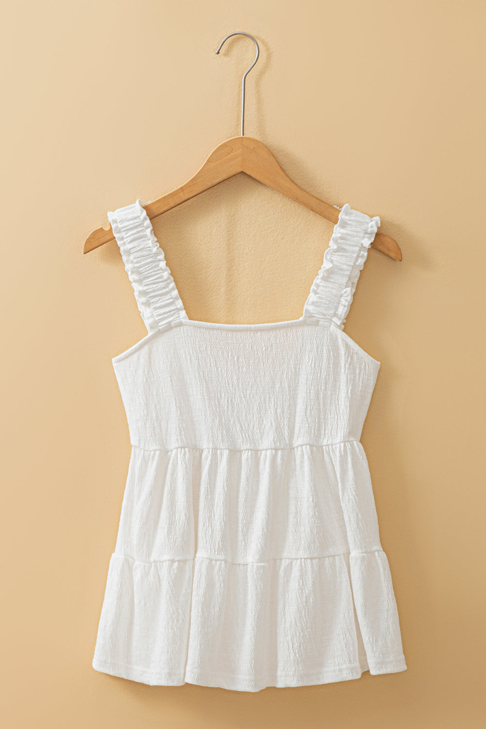 Débardeur babydoll blanc froissé *-A WOMAN WE LOVE