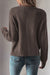 Cardigan dark khaki sweater open knitted with drooping shoulders *