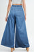 Twilight Blue Mineral Wash Wide Leg Jeans with Button Fly