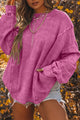 Oversize twisted sweatshirt with exposed seams and open back