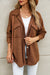 Brown casual jacket with contrast flap pockets