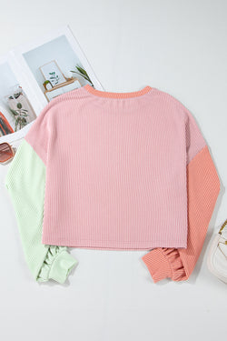 Multicolor high with long sleeves and drooping shoulders *