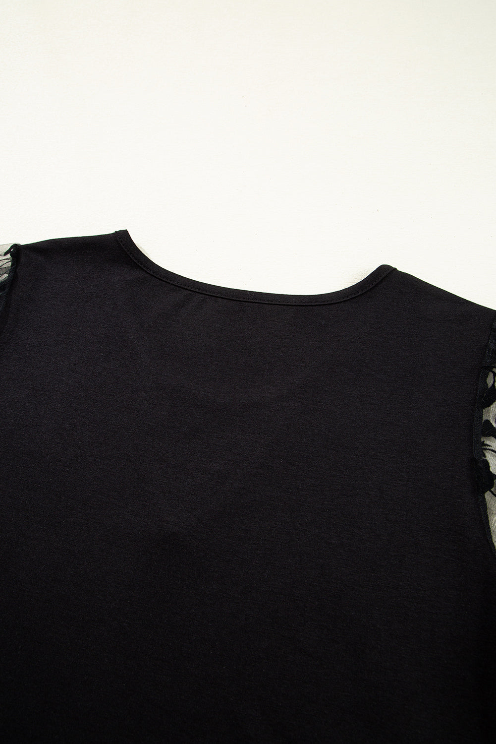 Black Flora lace t-shirt in lace
