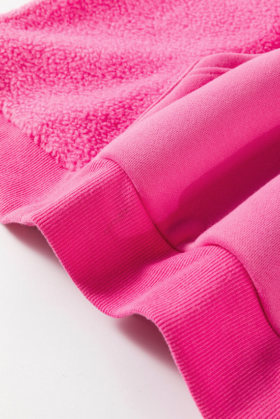 Sweat à capuche avec cordon de serrage en tissu éponge rose délavé minéral Pitaya