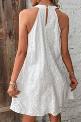Vestido blanco sin mangas *