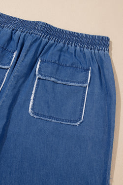 Pantalon ample grande taille en jean *