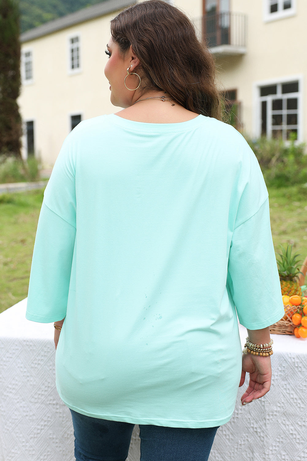 Tunique Moonlight Jade Colorblock Star Patch Grande Taille