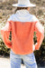 Sudadera Sherpa Orange Color Block con El-Flash ET Cierre y collar