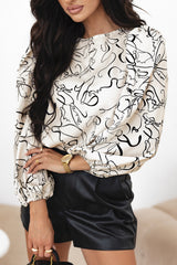 Blouse beige à col rond et-A WOMAN WE LOVE
