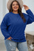 Sweat oversize en velours côtelé bleu foncé