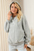 Grey Active Patchwork Warm Winter Hoodie with Detail