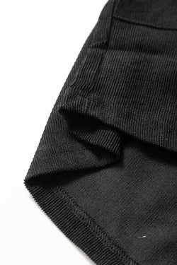 Pantalones cortos de punto de algodón negro con bolsillos