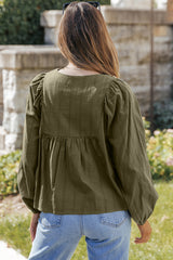 Blouse ample plissée à col-A WOMAN WE LOVE