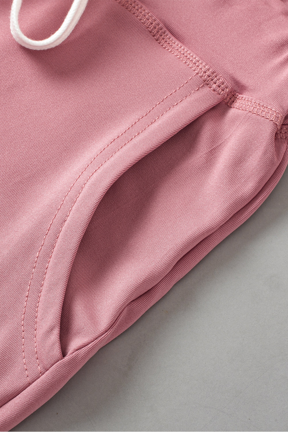 Fushia Drawstring Waist Pocketed Joggers