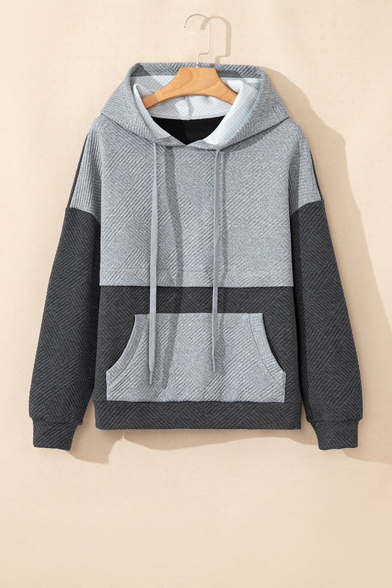 Textured gray hoodie *