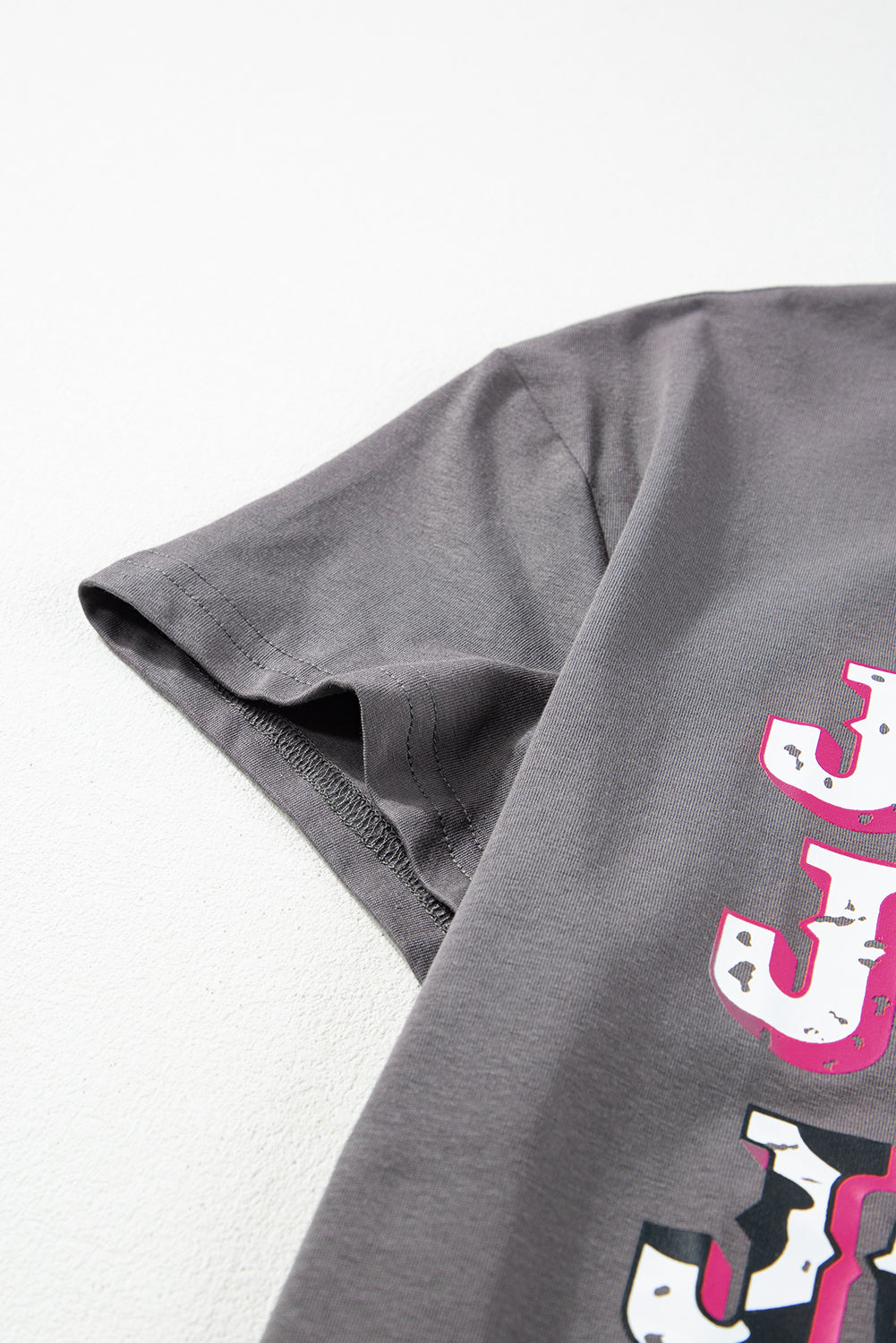 Camiseta Túnica de cuello redondo Gráfico Jolene Dark Gray