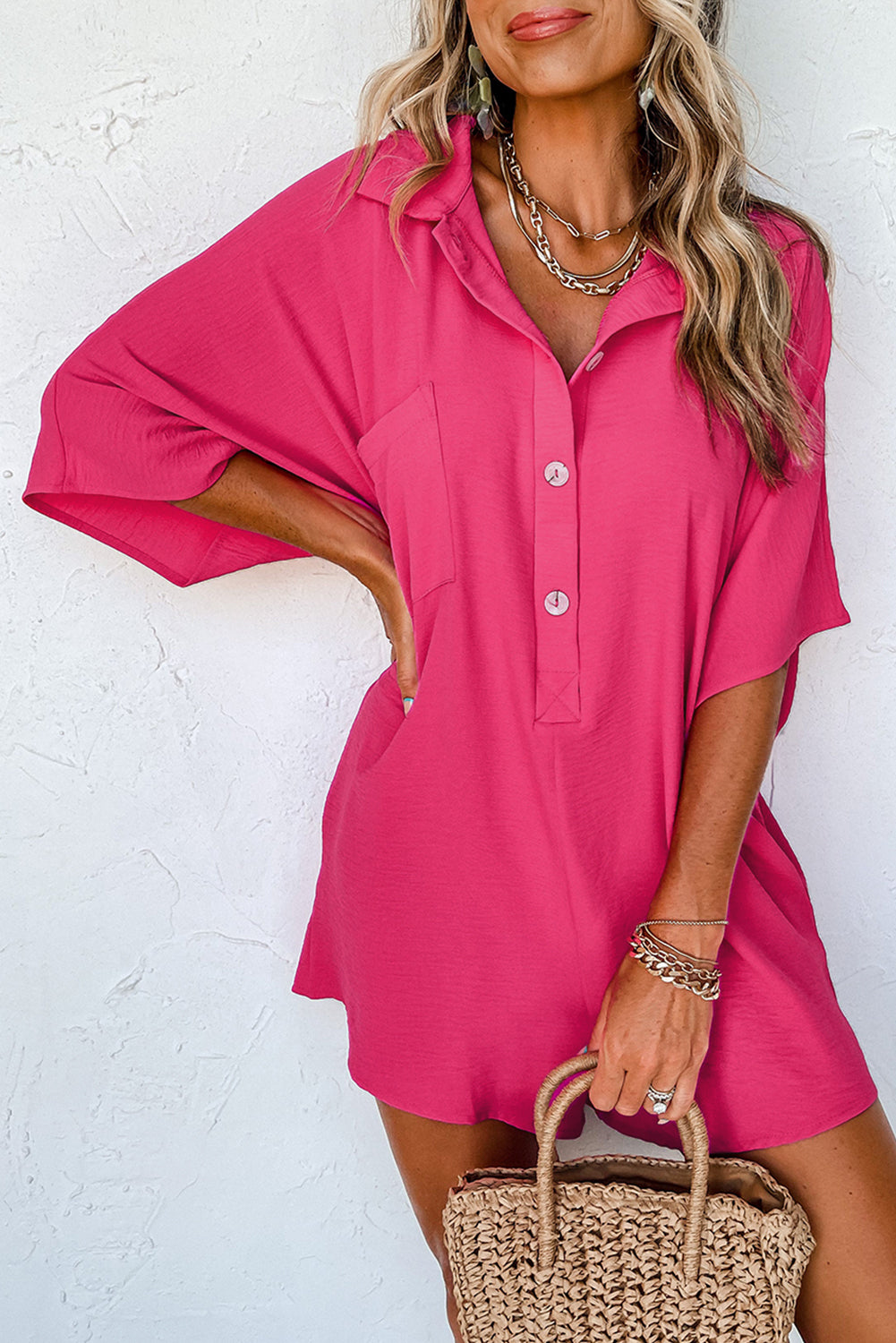 Combi-short ample rose vif *-A WOMAN WE LOVE