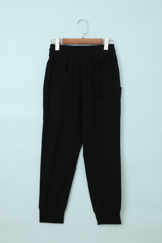 Black Causal Pockets Pants