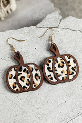 Boucles d'oreilles pendantes multicolores en forme de citrouille à imprimé animal-A WOMAN WE LOVE