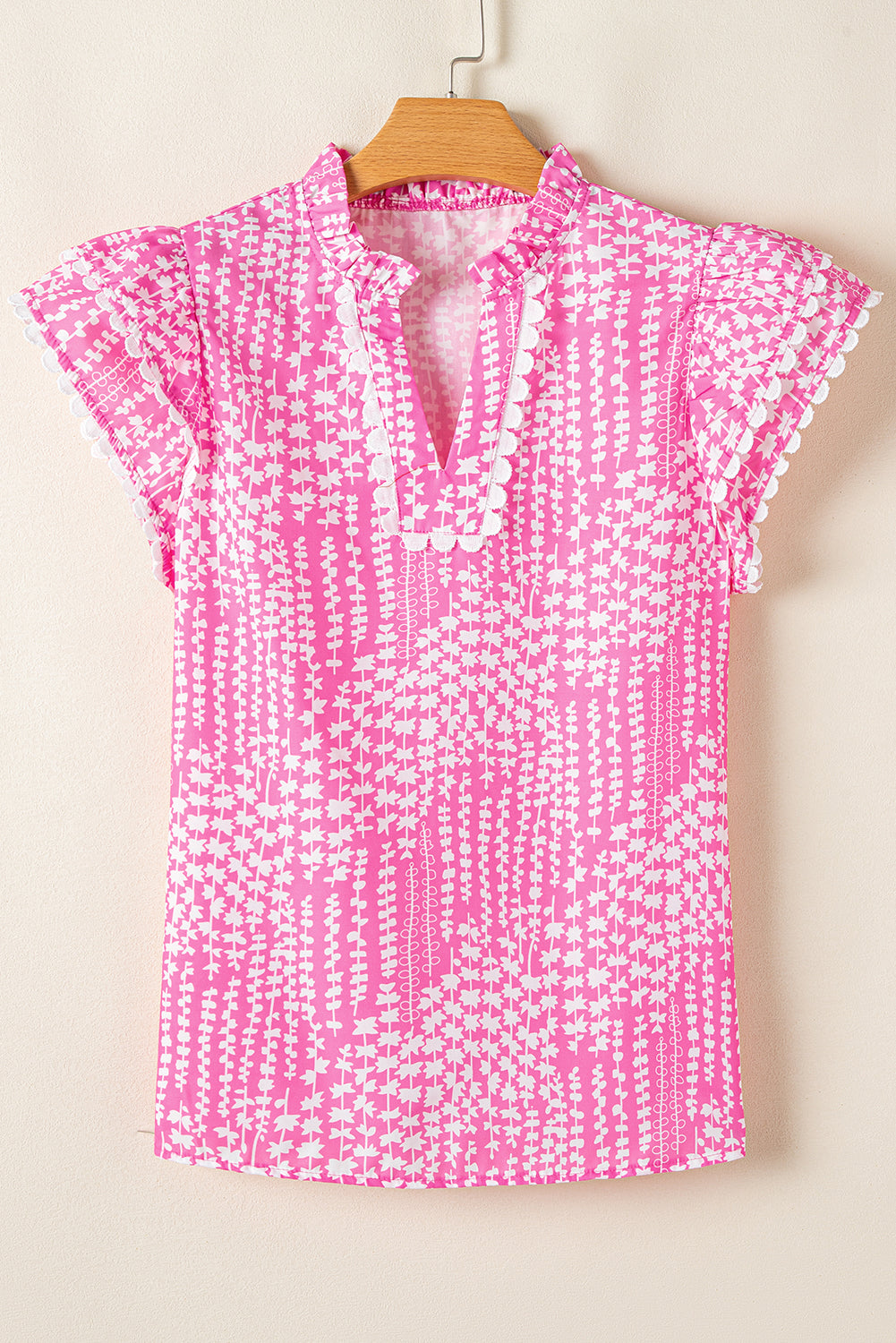 Chemisier rose à imprimé abstrait *-A WOMAN WE LOVE