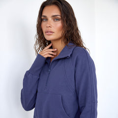 Navy blue with sleeve blue and climbing collar *