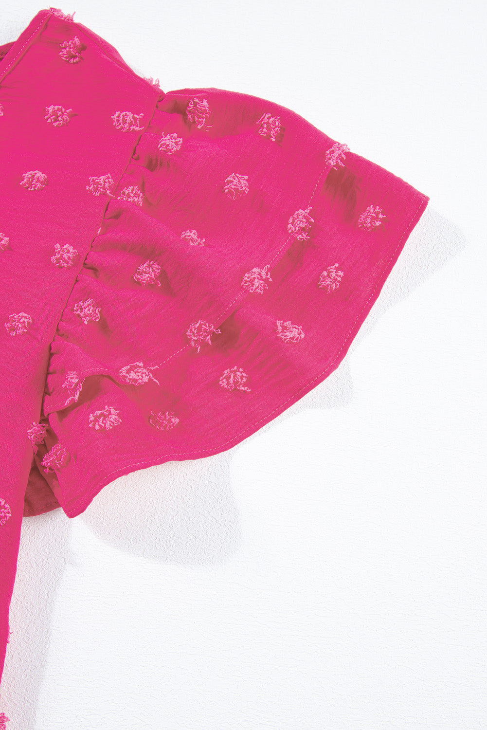 Fraise rose plus taille jacquard