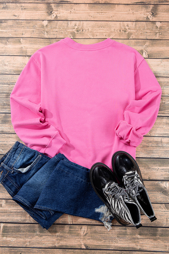 UNE Round neck sweatshirt and drooping shoulders