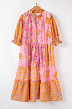 Bohemian Passey Floral Mixed Mixed Dress *