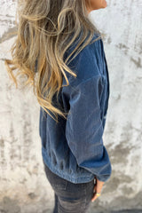 Zipped jacket with hooded and velvet pocket real sarcelle
