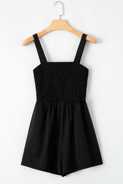 Smoke sleeveless black -free barboter with pockets with pockets