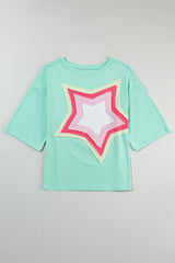 T-shirt oversize à manches mi-longues *