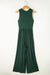 Blackish Green Sleeveless Wide Leg Cinched Waist Jumpsuit