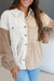 Khaki corduroy buttoned loose jacket