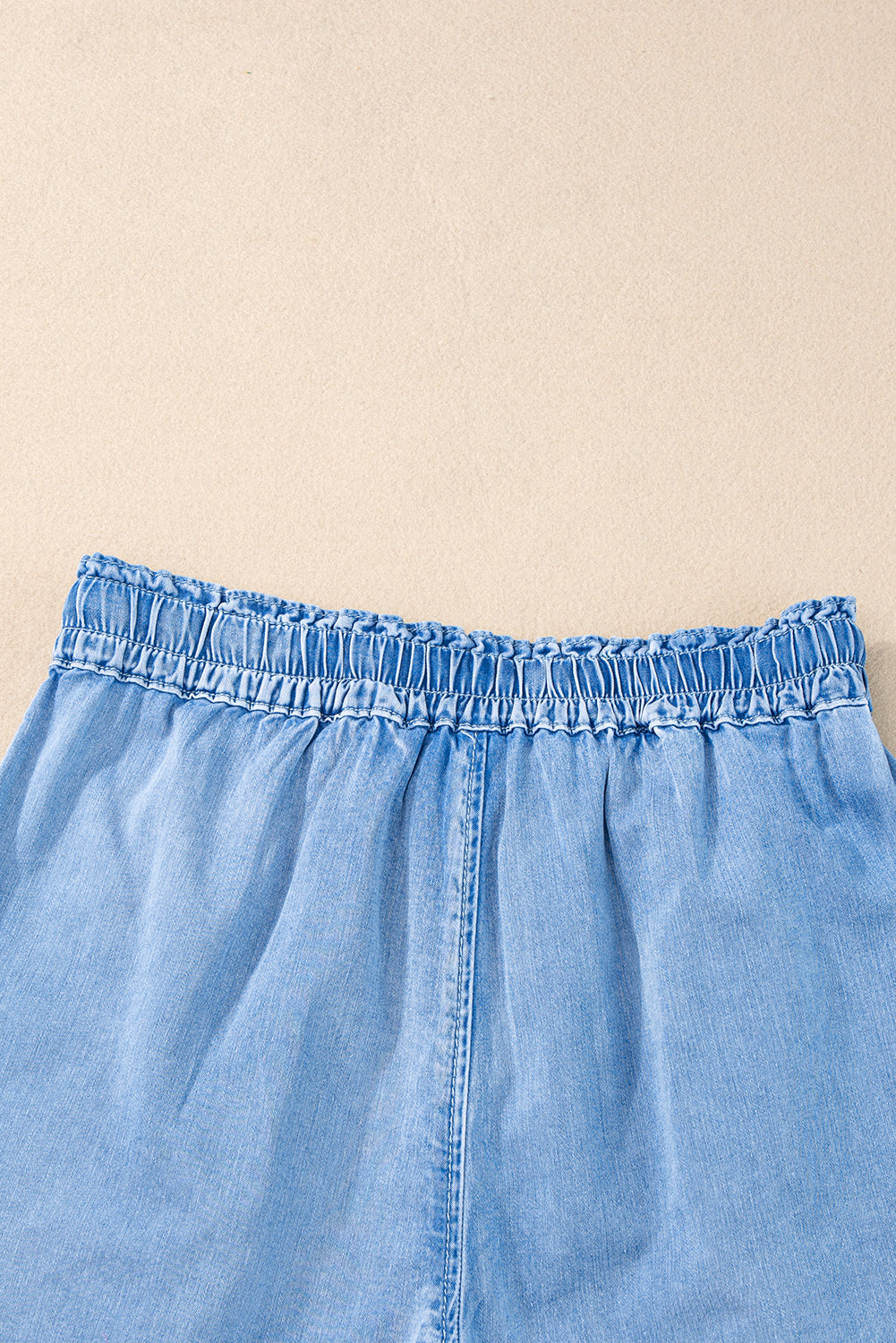 Beau Beau Blue Casual Chambray Shorts Shorts