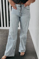 Large -size jeans beautiful blue with light deputy *