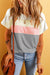 Côte chilly gray t-shirt in patchwork color block *