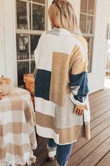 Cardigan en Maille Colorblock Multicolore Grande Taille-A WOMAN WE LOVE