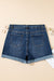 Short en jean taille haute grande taille *