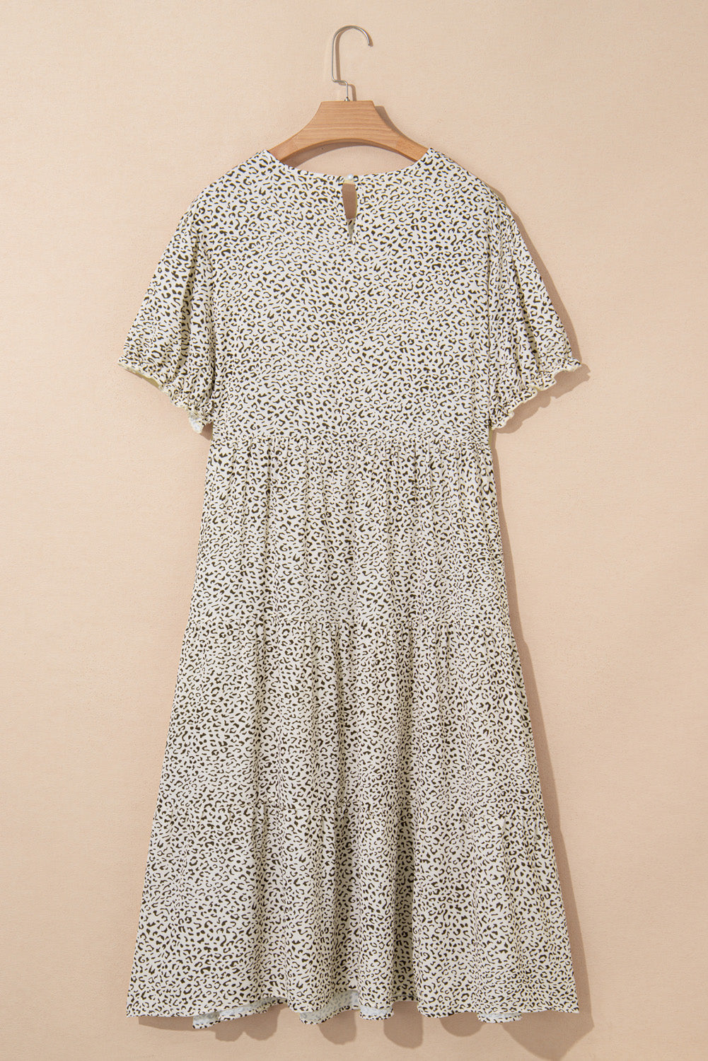 Robe évasée à manches courtes de grande taille *